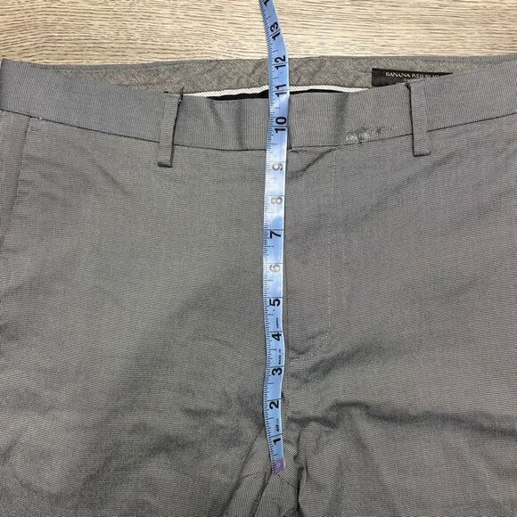 Banana Republic Pants Women's 32x34 Slim Fit Stretch Flat Front Gray - Picture 7 of 9